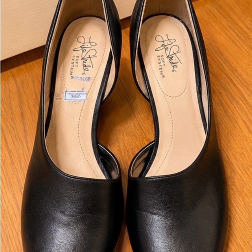 Life Stride Black Women's Slip-On Flats with Low Heel